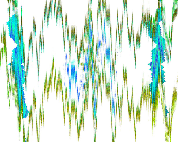 Graphique abstrait avec lignes verticales vertes et bleues sur fond blanc
 - Photo, image