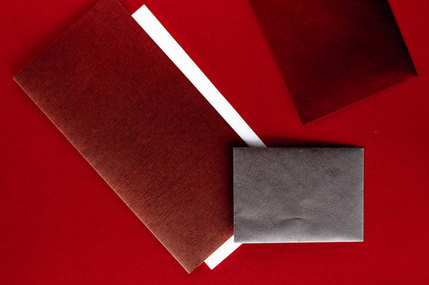 Paper stationery for design and branding, flatlay mockup - Valokuva, kuva