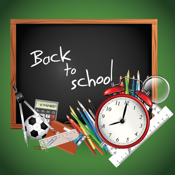 Back to school - Vector background - Vector, afbeelding