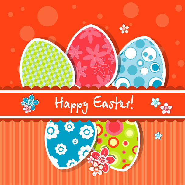 Template Easter greeting card, vector - Vektori, kuva
