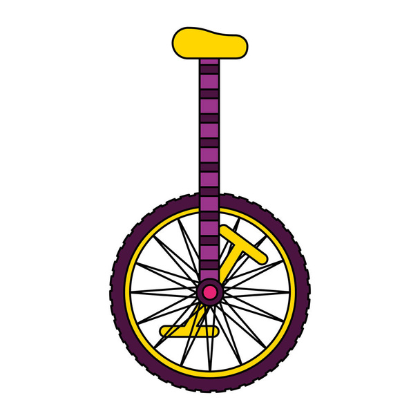 уніцикл на білому тлі
 - Вектор, зображення