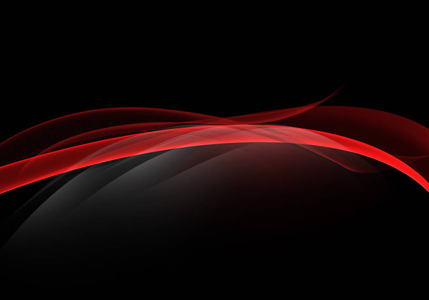 抽象的な背景の波。黒と赤の抽象的な背景 - 写真・画像