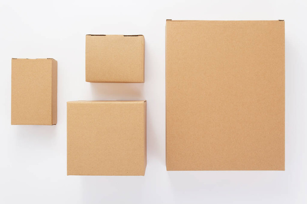 cardboard box isolated on white background - 写真・画像