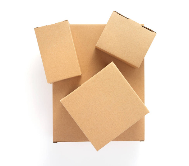 cardboard box on white background - Zdjęcie, obraz