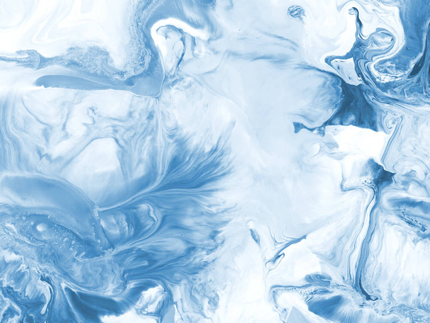 Bleu créatif abstrait peint à la main fond, texture de marbre
,  - Photo, image