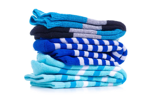 Stack blue socks - Photo, Image
