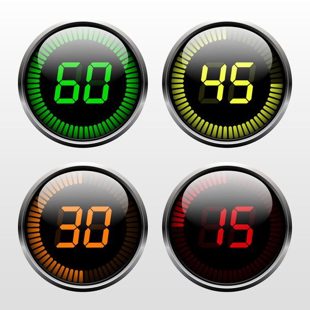 Digital Countdown Timer - Vettoriali, immagini