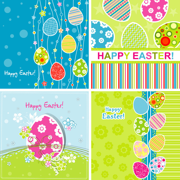 Template Easter greeting card, vector - Vetor, Imagem