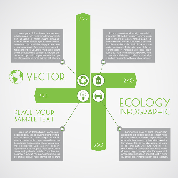 Ecology Infographic - Wektor, obraz