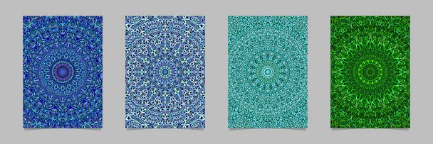 flor abstracta caleidoscopio mandala patrón tarjeta fondo diseño conjunto
 - Vector, imagen