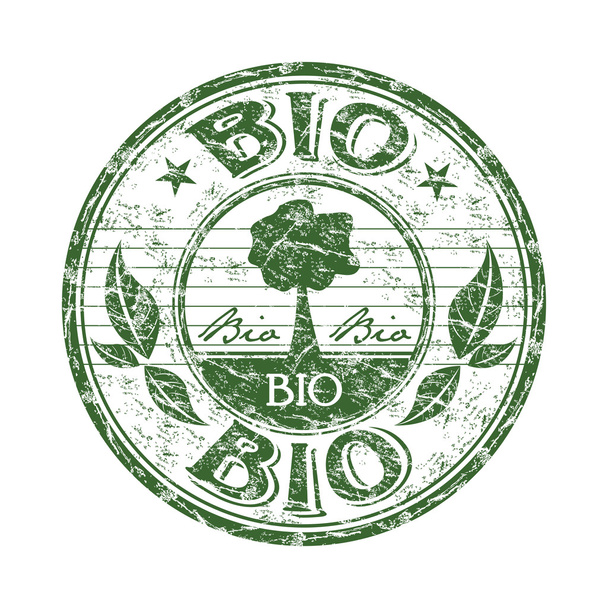 Bio rubber stamp - Vektör, Görsel