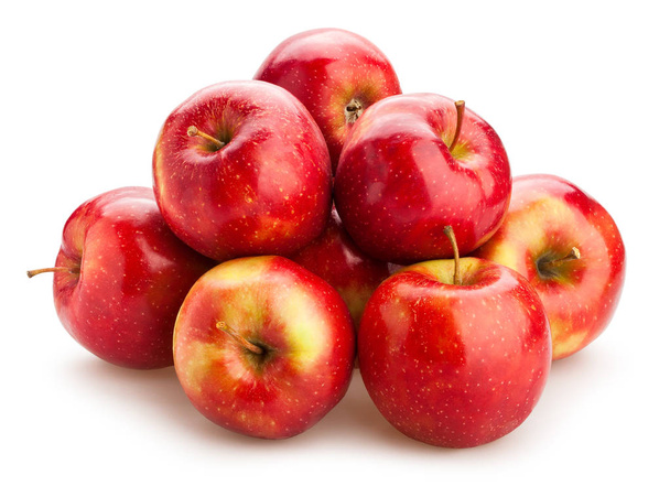 Beyaz izole taze kırmızı elmalar - Fotoğraf, Görsel