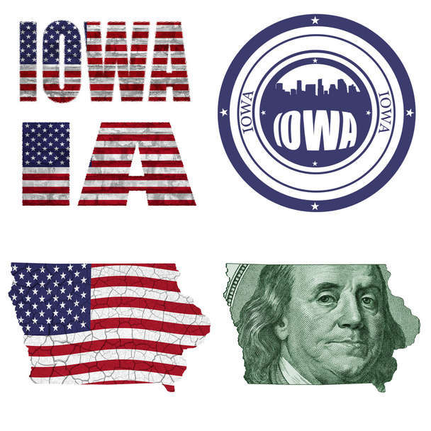 Iowa staat collage - Foto, afbeelding