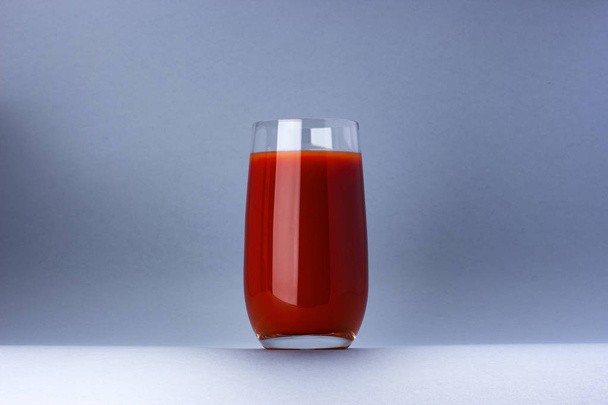 Glass of tomato juice isolated on white background with copy space - Fotoğraf, Görsel