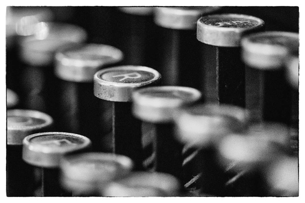 Old typewriter keyboard in detail - Photo, Image