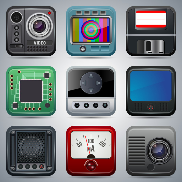 Application icons vector set - Vector, Image