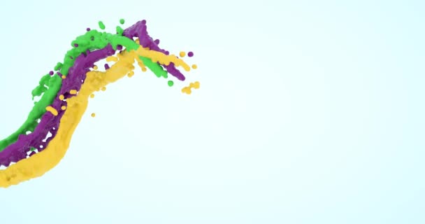 Animation of paint streams. Motion graphics of colorful ink spline. - Felvétel, videó