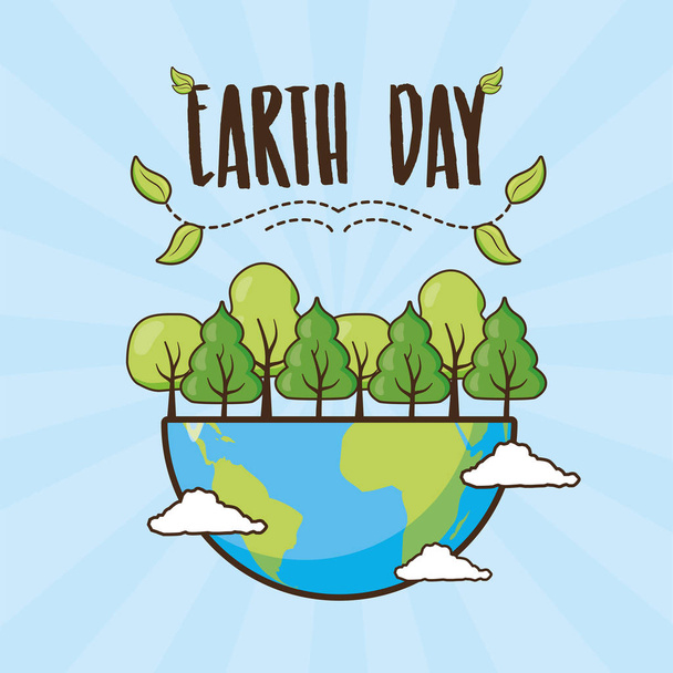 Earth Day Karte - Vektor, Bild