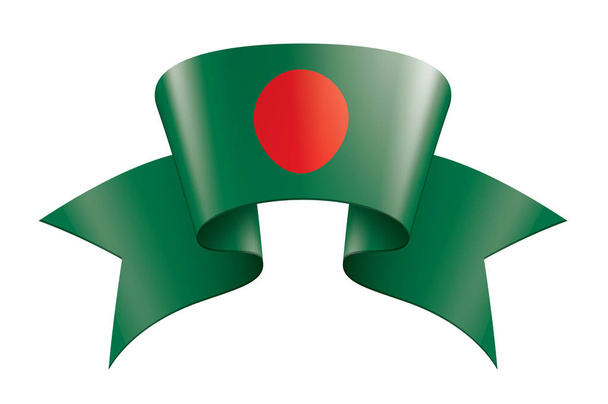 Bangladesz flaga, wektor ilustracja na białym tle - Wektor, obraz