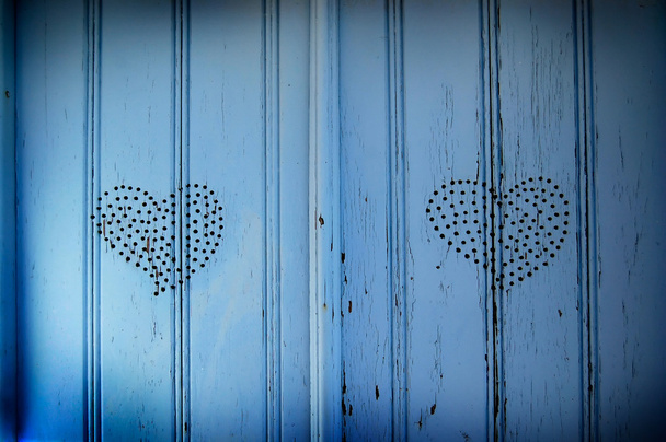 vzor na dveře ve tvaru srdce - Fotografie, Obrázek