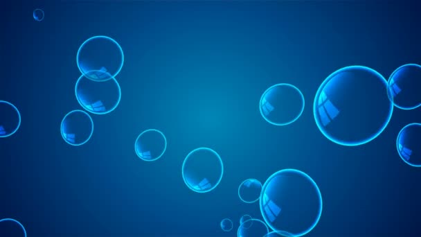Burbuja de jabón sobre un fondo azul, ilustración de vídeo de arte
. - Imágenes, Vídeo