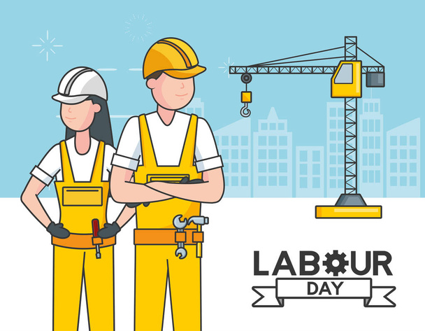 happy labour day - Vector, Image