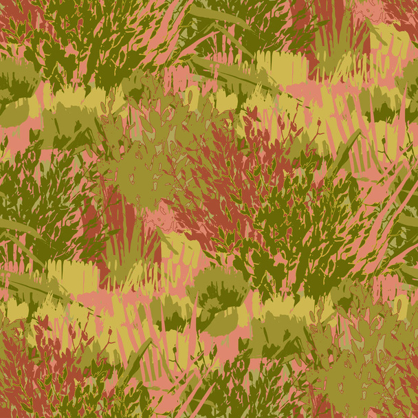 Abstract repeated patten of the steppe landscape - Vector, Image