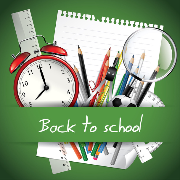 Back to school background - Vector, Image