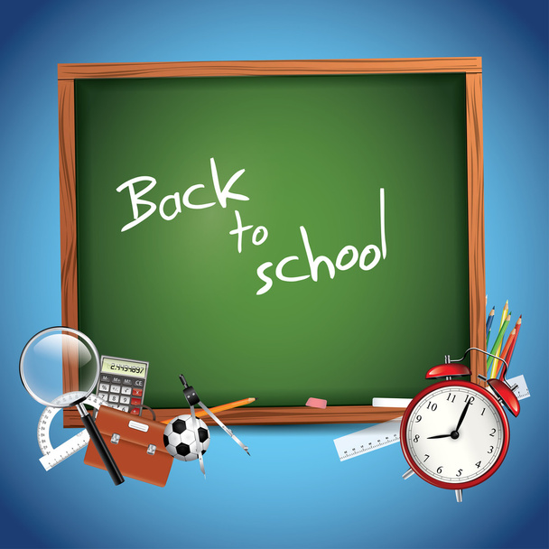 Back to school - colorful vector background - Wektor, obraz