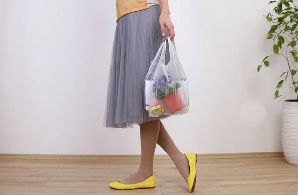 Using plastic bags, Ecology, environment concept - Φωτογραφία, εικόνα