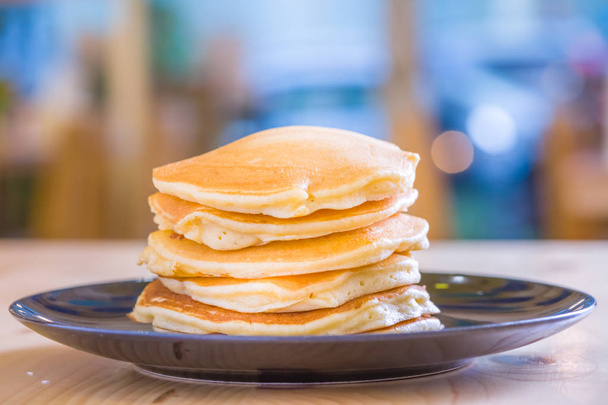 beautiful prepare pancakes for serving process.pancakes made fro - Photo, Image