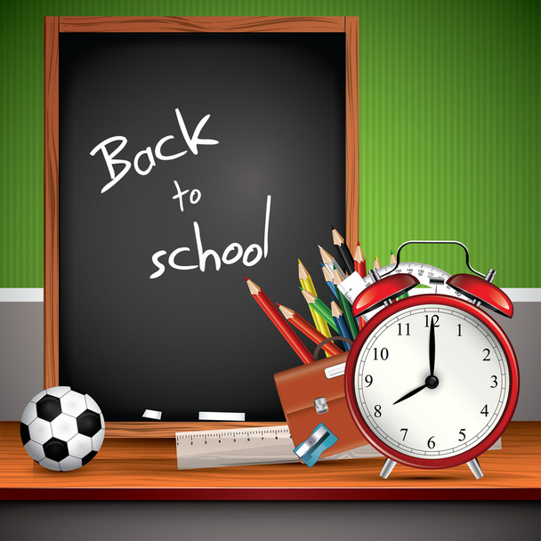 Back to school - colorful vector background - Wektor, obraz