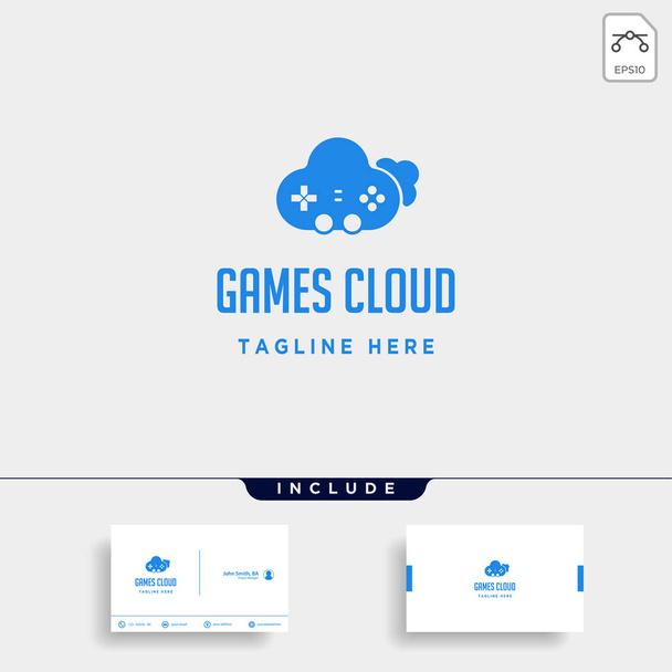 Cloud hra logo návrh šablona vektor prvek ikony - Vektor, obrázek
