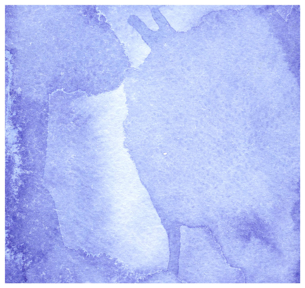 Blue watercolor painted on paper background texture - Photo, Image