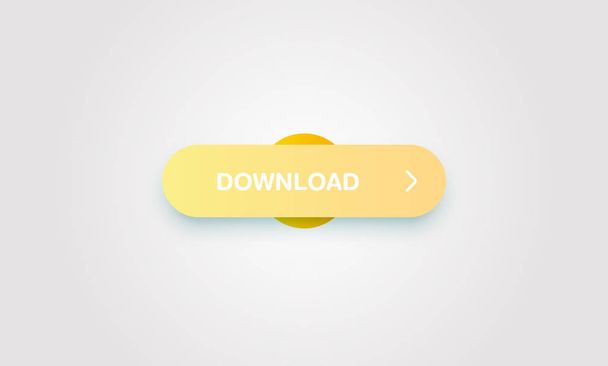 Colorful shiny and clean button for websites and online usage, vector illustration - Vector, imagen