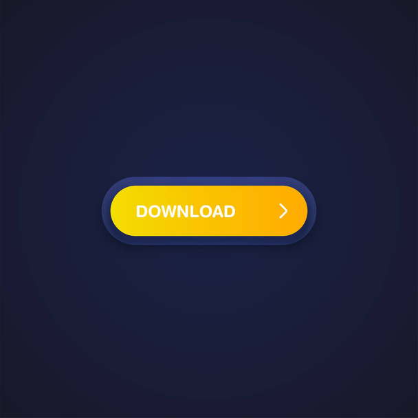 Colorful shiny and clean button for websites and online usage, vector illustration - Διάνυσμα, εικόνα