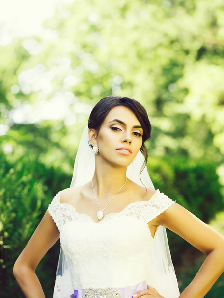 pretty bride outdoor - Photo, image