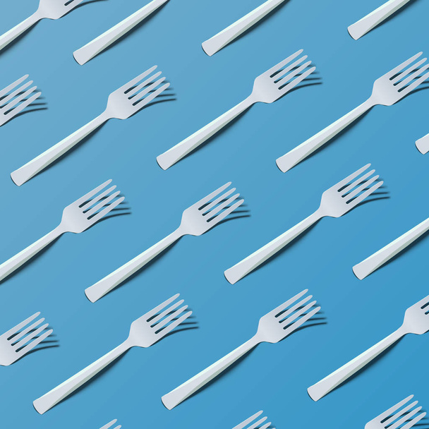 High detailed colorful  background with forks, vector illustration - Διάνυσμα, εικόνα