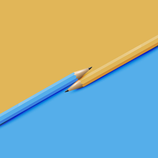 High detailed colorful  background with pencils, vector illustration - Vektor, Bild