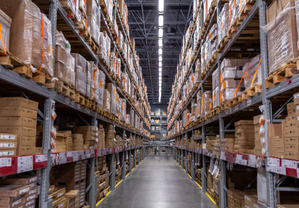 Logistics storage warehouse interior view - Photo, Image