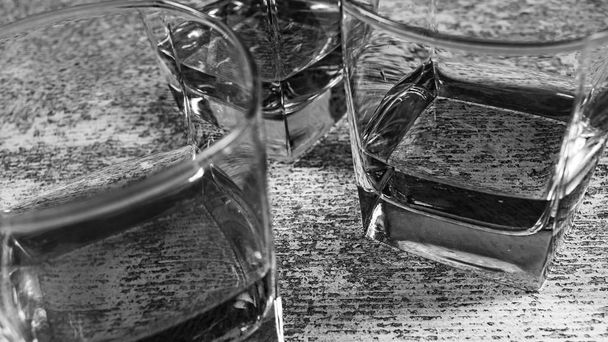 alkohol, borostyán, Bourbon, brandy, konyak, sötét, háttér, bár, - Fotó, kép