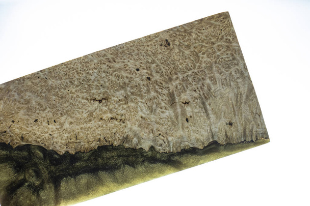 Epoxidová pryskyřice stabilizace Afzelia Burl z dřeva modrý abstraktní umělecká textura pro slepé - Fotografie, Obrázek