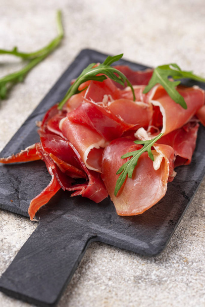 Traditional Spanish cured meat jamon - Photo, Image