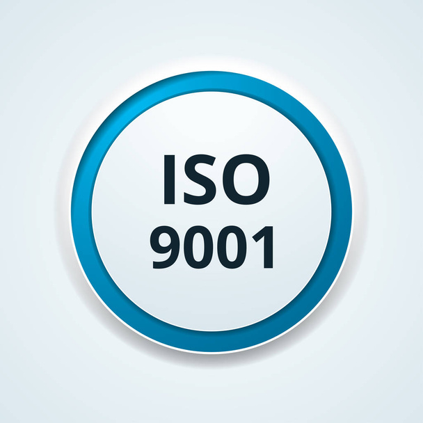 ISO 9001 laatujärjestelmien merkki, vektori, kuvitus
  - Vektori, kuva