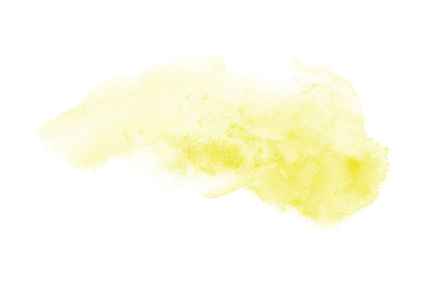 Abstrakti akvarellimaalilla varustettu vesiväritaustakuva, eristetty valkoisella. Keltaiset sävyt
 - Valokuva, kuva