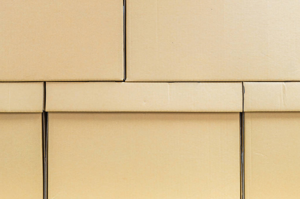 Brown boxes set background - Photo, Image