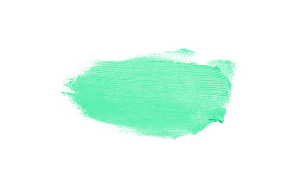 Mancha y textura de lápiz labial o pintura acrílica aislada en blanco
 - Foto, Imagen