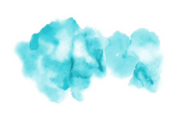 Abstrakti akvarellimaalilla varustettu vesiväritaustakuva, eristetty valkoisella. Vaaleansiniset sävyt
 - Valokuva, kuva