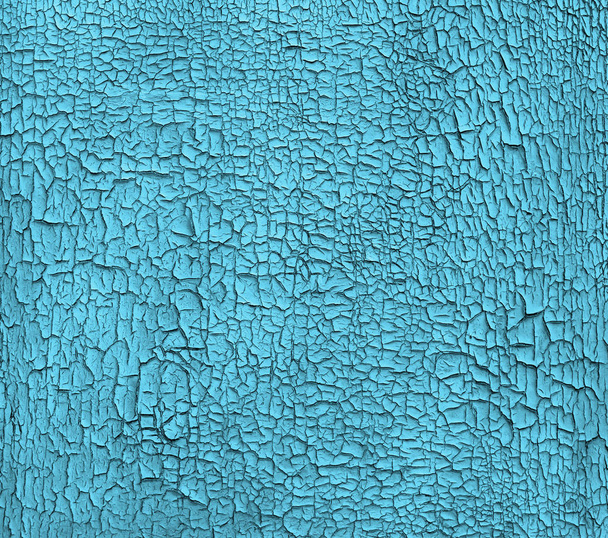 Vintage wooden blue background. Cracked blue paint on wooden boa - Фото, изображение