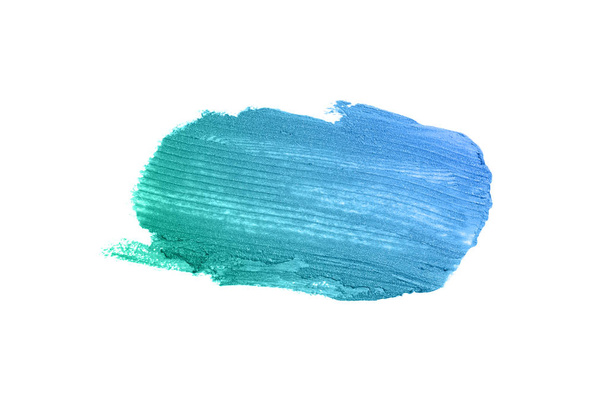 Smear en textuur van lippenstift of acrylverf geïsoleerd op wit - Foto, afbeelding